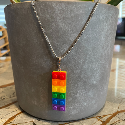 Rainbow Lego Necklace