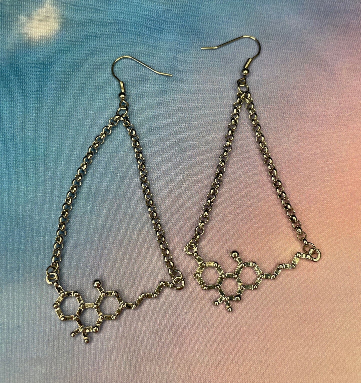 4/20 THC Molecule Drop Earrings